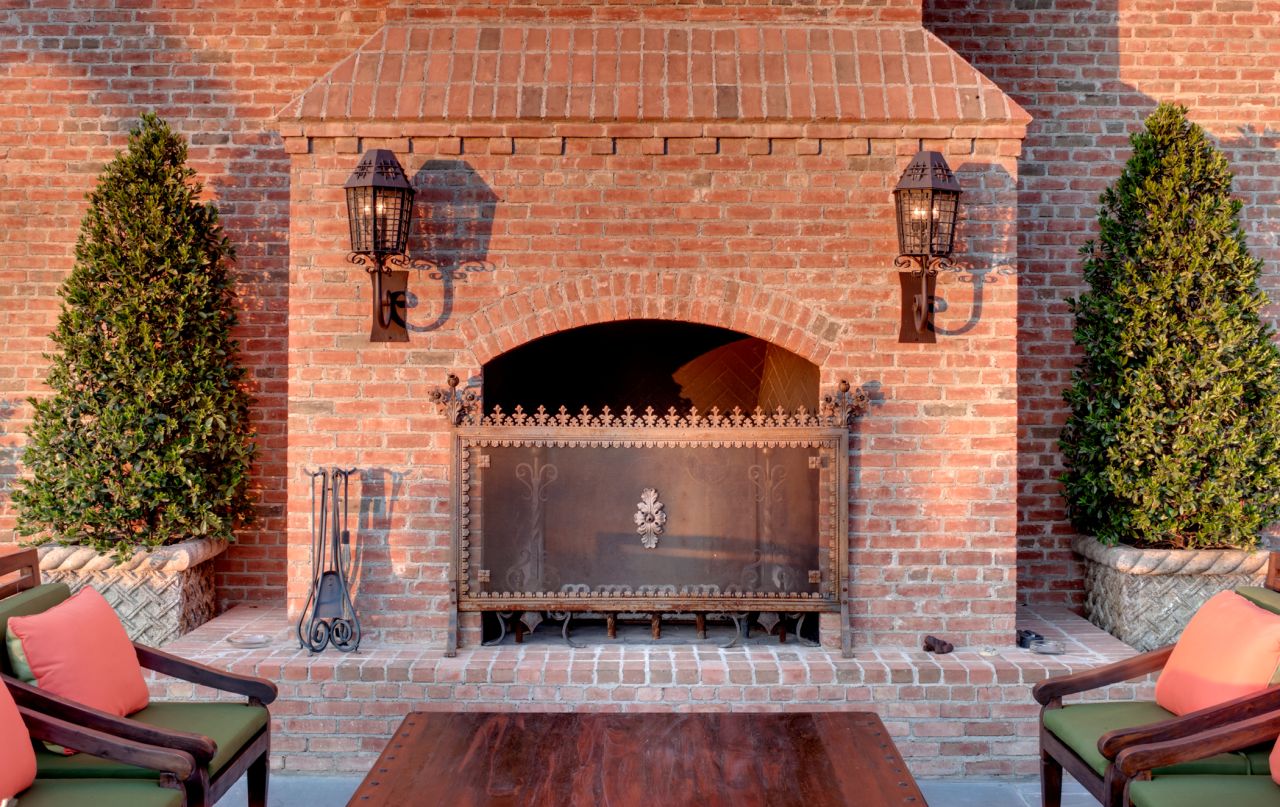 V Fine Homes Four Oaks 15 Outdoor Fireplace
